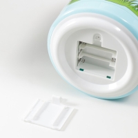 Копилка пластик "Банка. Единорожка" кодовый замок, звук АА голубой 15х21 см