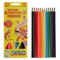 Карандаши 12 цветов "Каляка-Маляка ПРЕМИУМ", утолщенный стержень, СУПЕРМЯГКИЕ, деревянный трехгранный корпус Карандаши 12 цветов "Каляка-Маляка ПРЕМИУМ", утолщенный стержень, СУПЕРМЯГКИЕ, деревянный трехгранный корпус