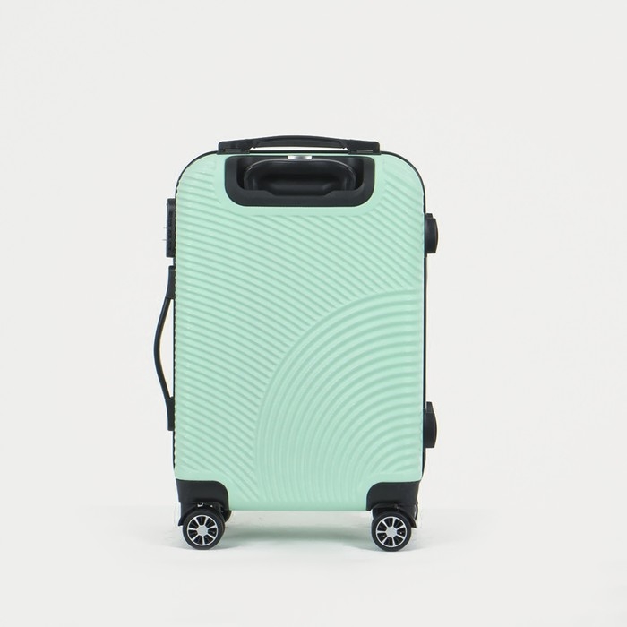 Чемодан малый 36 л (S), &laquo;Фабрика КАРТЕКС&raquo;, отдел на молнии, кодовый замок, 4 колеса, цвет мятный