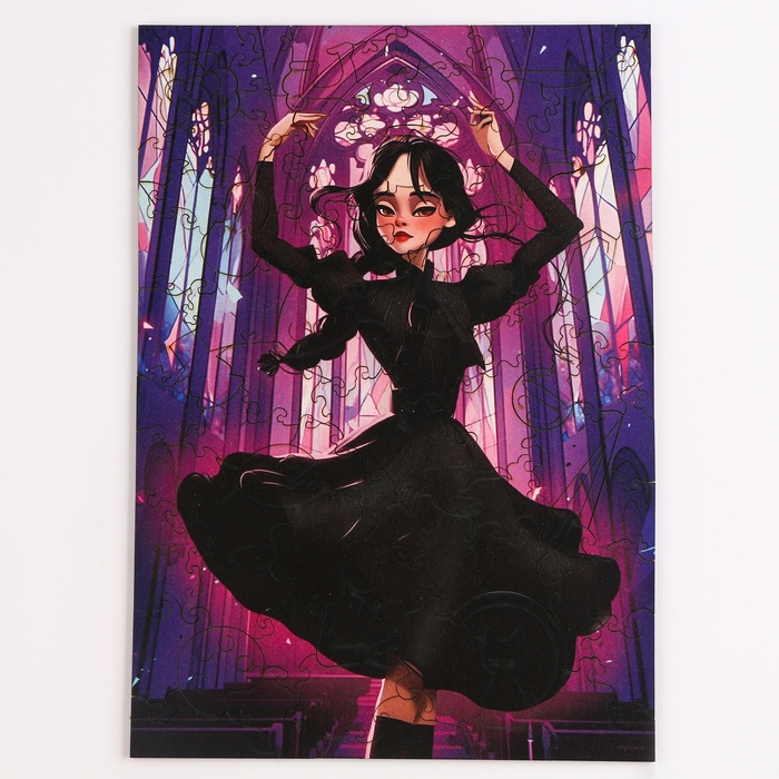 Пазл деревянный фигурный &laquo;Девочка в чёрном платье&raquo;, 80 элементов