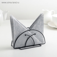 Салфетница Доляна &laquo;Лилия&raquo;, 13&times;6&times;7 см, цвет чёрный