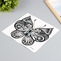 Татуировка на тело черная "Бабочка" 38х24 см Татуировка на тело черная "Бабочка" 38х24 см