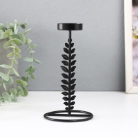 Подсвечник металл на 1 свечу "Веточка с листьями" d=4 см 8х8х13,5 см Подсвечник металл на 1 свечу "Веточка с листьями" d=4 см 8х8х13,5 см