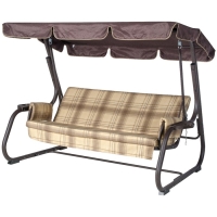 Качели садовые "Ибица", цвет шоколад. 226 х 136 х 165 см, макс нагрузка 350 кг Качели садовые "Ибица", цвет шоколад. 226 х 136 х 165 см, макс нагрузка 350 кг