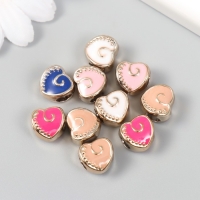 Бусины для творчества пластик "Сердечко с завитком" МИКС набор 10 шт 1,1х0,8х1 см Бусины для творчества пластик "Сердечко с завитком" МИКС набор 10 шт 1,1х0,8х1 см