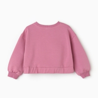 Комплект для девочки (свитшот, брюки), цвет тёмно-лиловый, рост 116 см