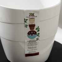 Кашпо для цветов со вставкой &laquo;Грация&raquo;, 2 л, цвет белый