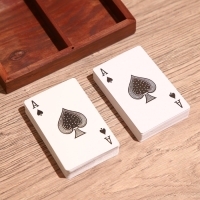 Шкатулка для игральных карт на 2 колоды 15,5х12х3,5 см, дерево шишам