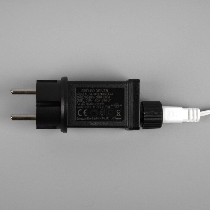 Гирлянда «Нить» 10 м, IP44, УМС, белая нить, 100 LED, свечение белое, мерцание всех светодиодов, 24 В Гирлянда «Нить» 10 м, IP44, УМС, белая нить, 100 LED, свечение белое, мерцание всех светодиодов, 24 В