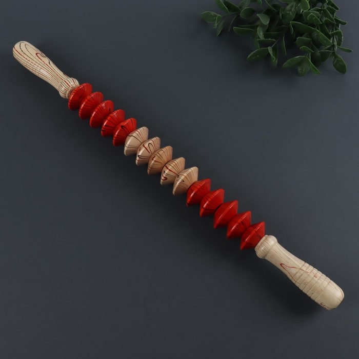 Массажёр «Скалка», универсальный, 47 × 4 см, деревянный Массажёр «Скалка», универсальный, 47 × 4 см, деревянный
