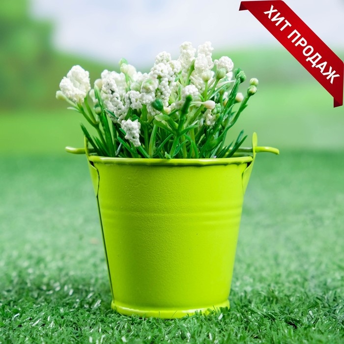 Кашпо Кашпо "Ведерко Томми" зеленое, 6х6см