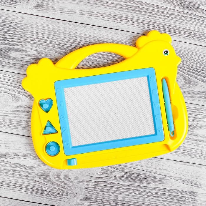 Доска магнитная &laquo;Курочка&raquo;, 3 печати, чёрная крошка, цвета МИКС