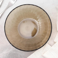 Тарелка глубокая стеклянная Elica, 600 мл, d=18 см, цвет коричневый Тарелка глубокая стеклянная Elica, 600 мл, d=18 см, цвет коричневый