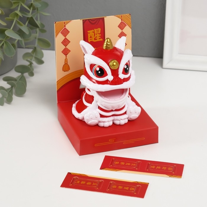 Маятник пластик Маятник пластик "Китайский лев" красно-белый 8,5х7,3х8,5 см