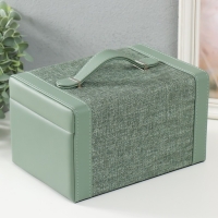 Шкатулка кожзам для украшений сундук "Зелёная" комбинированная 23,5х16,5х14,5 см Шкатулка кожзам для украшений сундук "Зелёная" комбинированная 23,5х16,5х14,5 см