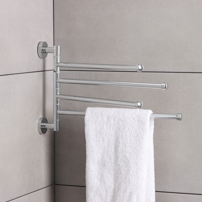 Держатель для полотенец, 4 спицы, 34,5×21 см, цвет хром Держатель для полотенец, 4 спицы, 34,5×21 см, цвет хром