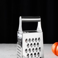 Тёрка четырёхгранная Доляна &laquo;Металлик&raquo;, 9&times;7&times;19 см, цвет хромированный