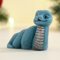 Новый год. Символ 2025. Фигурное мыло "Змейка Льдинка" синее, 50г Новый год. Символ 2025. Фигурное мыло "Змейка Льдинка" синее, 50г