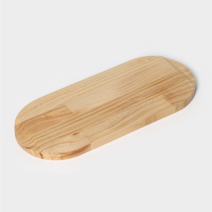 Сковорода чугунная «Овал. Гриль», 37×16,5 см, с ручками, на деревянной подставке, чёрная Сковорода чугунная «Овал. Гриль», 37×16,5 см, с ручками, на деревянной подставке, чёрная