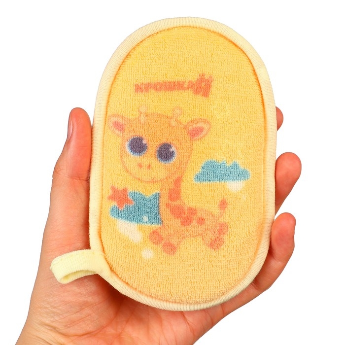 Мочалка детская махровая &laquo;Жирафик&raquo;