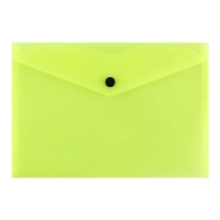 Набор папок-конвертов на кнопке 4 штуки, А5, 150 мкм, Calligrata Neon, полупрозрачные, неоновый микс