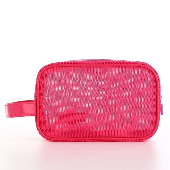Косметичка на молнии, цвет малиновый