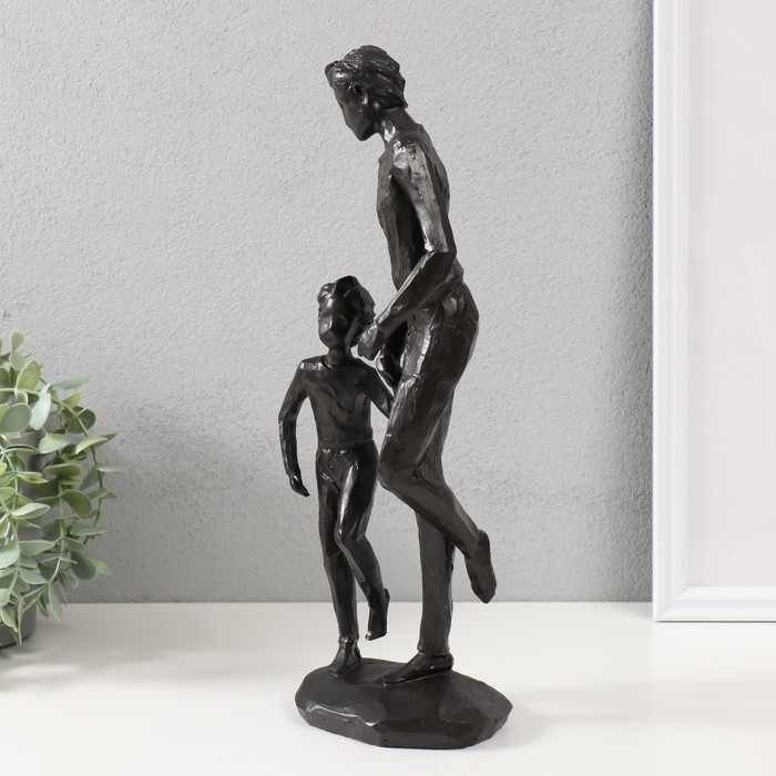 Сувенир полистоун Сувенир полистоун "Папа и сын" чёрный 36х16х10 см