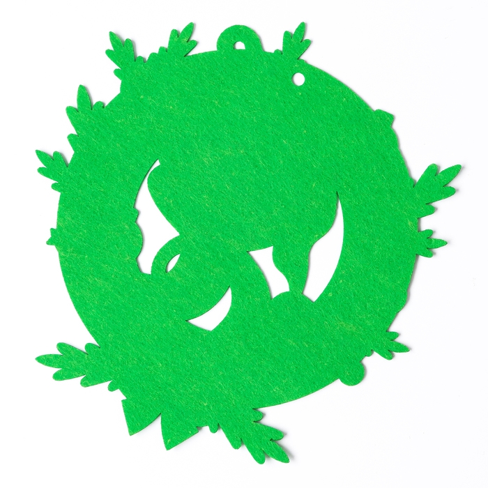 Венок из фетра своими руками на Новый год &laquo;Новогодняя Змея&raquo;, новогодний набор для творчества