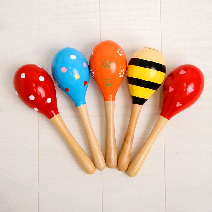 Игрушка музыкальная «Маракасы с картинкой», микс Игрушка музыкальная «Маракасы с картинкой», микс