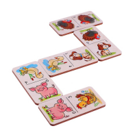 Домино большое «На ферме» 28 деревянных фишек Домино большое «На ферме» 28 деревянных фишек