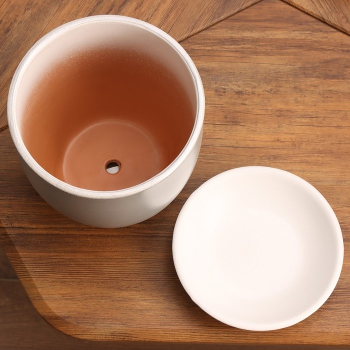 Горшок цветочный "Фоджа" серый линии 3,5 л