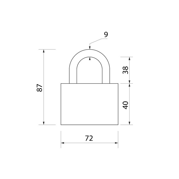 Замок навесной, тип 5, 8х80 мм Замок навесной, тип 5, 8х80 мм