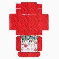 Коробка подарочная новогодняя складная &laquo;Роскошные шары&raquo;, 16.5 &times; 16,5 &times; 5 см