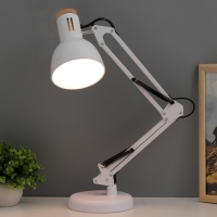 Настольная лампа "Юнец" Е27 40Вт белый 14,5х14,5х62 см RISALUX Настольная лампа "Юнец" Е27 40Вт белый 14,5х14,5х62 см RISALUX