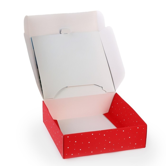 Коробка подарочная новогодняя складная &laquo;Новогодний город&raquo;, 16.5 &times; 16,5 &times; 5 см