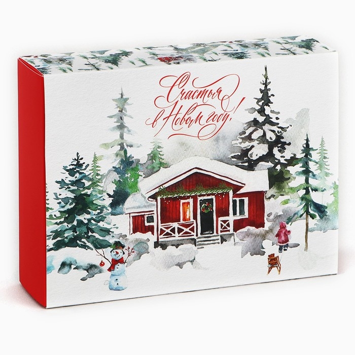 Коробка для сладостей «Уютный Новый год», 20 х 15 х 5 см, Новый год Коробка для сладостей «Уютный Новый год», 20 х 15 х 5 см, Новый год
