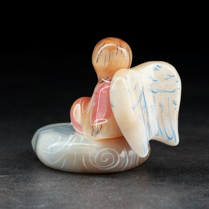 Сувенир "Ангел на облаке", 6,5х6,5х5 см, селенит