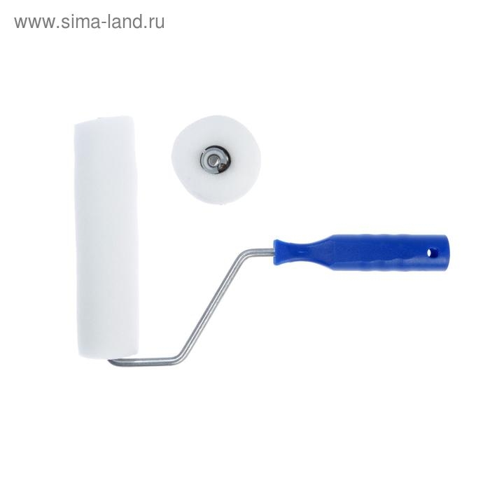 Набор малярный ТУНДРА, валик, поролон, 150 мм, рукоятка d=6 мм, D=15 мм, 2 запасных шубки