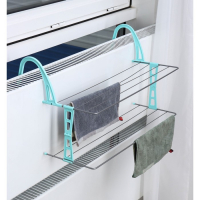 Сушилка для белья на радиатор, 2 яруса, 65&times;23,5&times;36 см, цвет серый