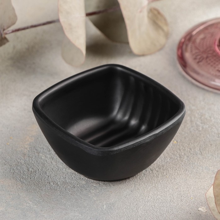 Соусник «Чёрный Восток», 70 мл, 6,6×6,6×3,4 см, цвет чёрный Соусник «Чёрный Восток», 70 мл, 6,6×6,6×3,4 см, цвет чёрный