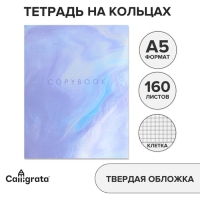 Тетрадь на кольцах A5 160 листов в клетку Calligrata "Мрамор", обложка 7БЦ ,без вырубки под кольца, блок офсет Тетрадь на кольцах A5 160 листов в клетку Calligrata "Мрамор", обложка 7БЦ ,без вырубки под кольца, блок офсет