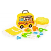 Набор детской посуды, в чемоданчике на колёсиках, 22 элемента Набор детской посуды, в чемоданчике на колёсиках, 22 элемента