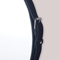 Зеркало "Ритц", d=500, на ремне из натуральной кожи, черный