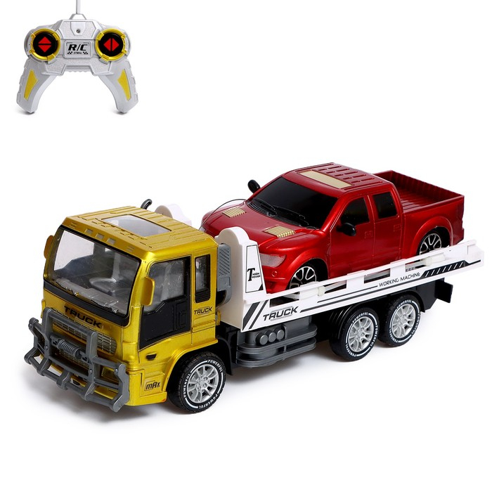 Грузовик радиоуправляемый &laquo;Автовоз&raquo;, с машиной, работает от аккумулятора МИКС