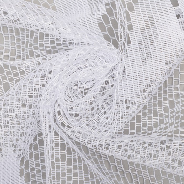 Тюль на кухню без шторной ленты, 155х170 см, 100% полиэстер