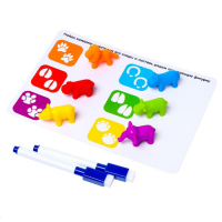 Развивающий набор &laquo;Умные зверята&raquo;, сортер, задания на карточках, маркер