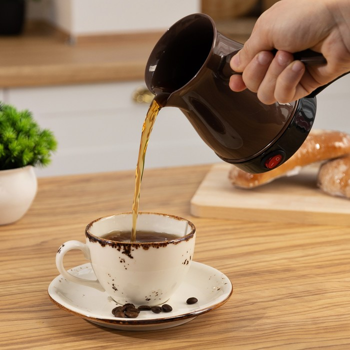 Турка электрическая Luazon LTE-601, 600 Вт, 250 мл, защита от включения без воды, коричневая Турка электрическая Luazon LTE-601, 600 Вт, 250 мл, защита от включения без воды, коричневая