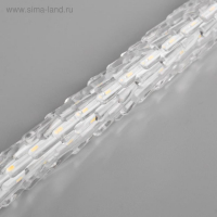 Гирлянда &laquo;Сосульки рифленые&raquo; 2.5 &times; 0.3 м, IP65, прозрачная нить, 192 LED, свечение зелёное с эффектом стекания, 12 В