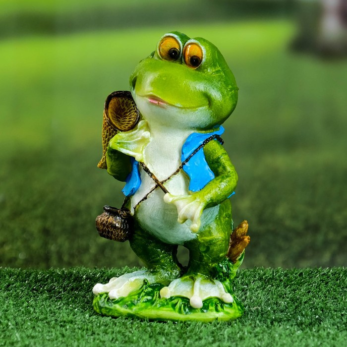 Садовая фигура Садовая фигура "Лягушка путешественница" 20х11х8см