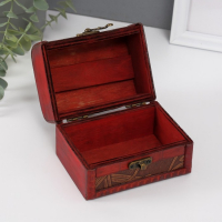 Шкатулка дерево сундучок "Цветущий бамбук" 8,5х11,8х8,5 см